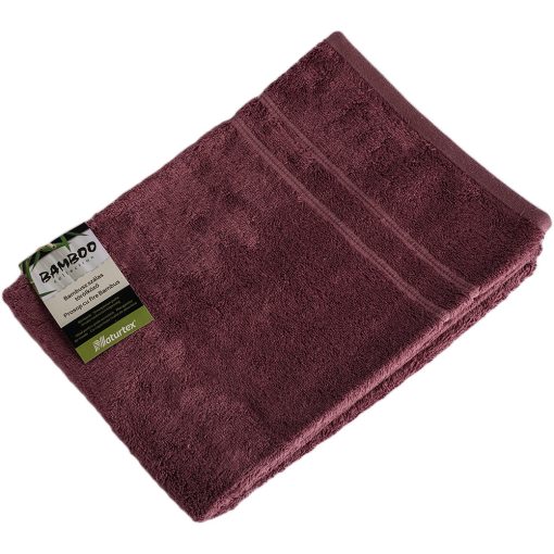 Naturtex Bamboo towel - Aubergine purple 50x100 cm