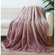 Naturtex poliészter pléd - Ombre coral 150x200 cm