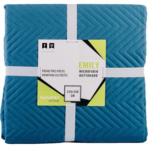 Naturtex Emily microfiber ágytakaró - cápakék 235x250 cm