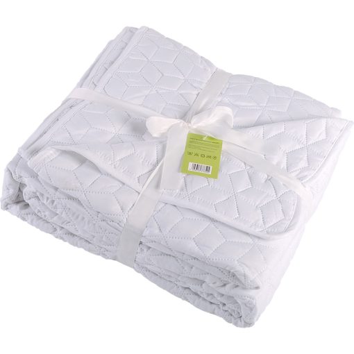 Naturtex Emily microfiber ágytakaró - fehér kockás 235x250 cm