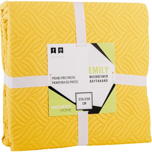 Naturtex Emily microfiber ágytakaró - mustár 235x250 cm