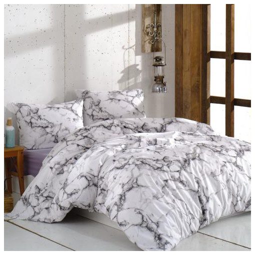 Naturtex 5-piece cotton bed linen set - Marble