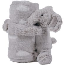Naturtex Baby Design plaid - grey hugging Elephant
