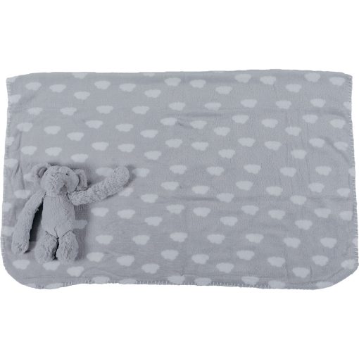 Naturtex Baby Design plaid - grey hugging Elephant