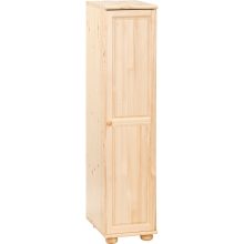 Möbelstar 212 - 1 door plain pine wardrobe (with shelves)