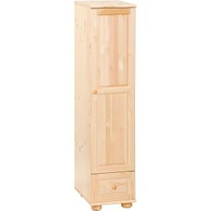   Möbelstar 214 - 1 ajtós 1 fiókos natúr fenyő szekrény (polcos)