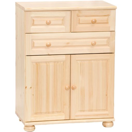 Möbelstar 125 - 2 door 3 drawer plain pine dresser