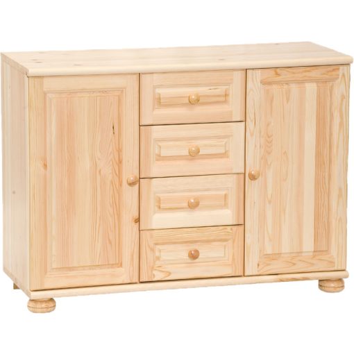 Möbelstar 132 - 2 door 4 drawer plain pine dresser