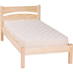   Möbelstar 379G - plain pine bed frame with gas spring storage 90x200 cm