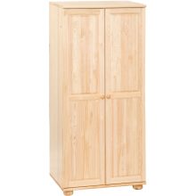 Möbelstar 221 - 2 ajtós natúr fenyő szekrény (akasztós)