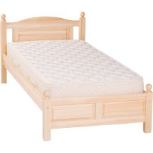 Möbelstar 329G - plain pine bed frame with gas spring storage 90x200 cm