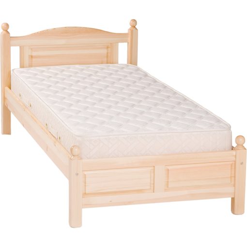 Möbelstar 329G - plain pine bed frame with gas spring storage 90x200 cm