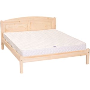  Möbelstar 334G - plain pine bed frame with gas spring storage 140x200 cm