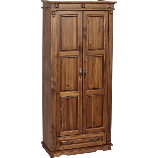 Möbelstar CLA 224 - 2 ajtós 1 fiókos pácolt fenyő szekrény