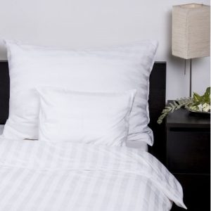 Naturtex 2-piece cotton-satin bed linen set - white striped
