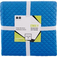 Naturtex Emily microfiber coverlet - white-blue 235x250 cm