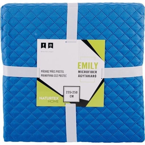 Naturtex Emily microfiber coverlet - white-blue 235x250 cm