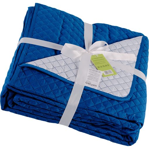 Naturtex Emily microfiber coverlet - white-blue 235x250 cm