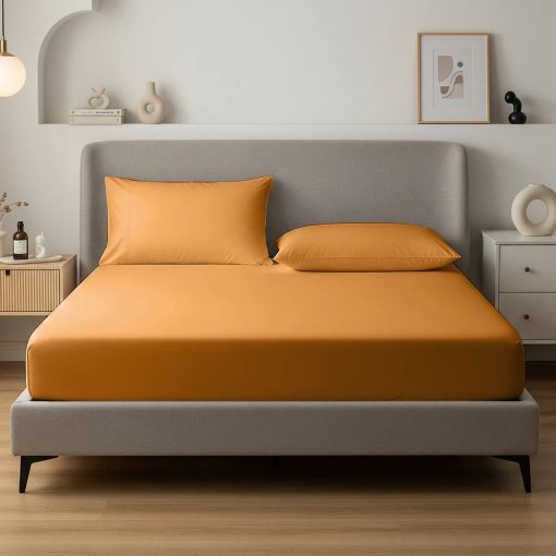 Alvásstúdió Jersey gumis lepedő Karamel