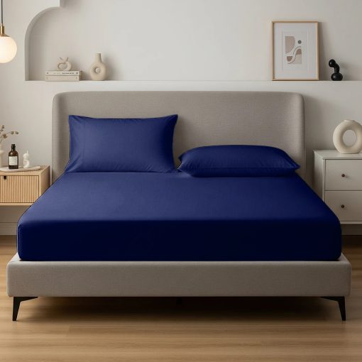 Alvásstúdió Jersey gumis lepedő Marine