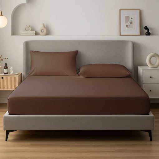 Alvásstúdió Jersey gumis lepedő Nougat