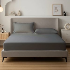 Alvásstúdió Jersey gumis lepedő Schiefer