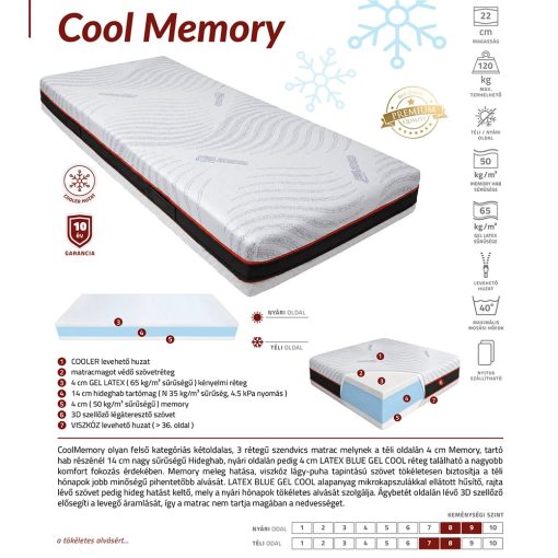 Best Dream Cool Memory matrac AJÁNDÉK PÁRNÁVAL