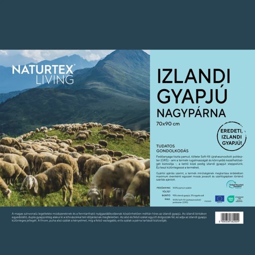 Naturtex Izlandi gyapjú nagypárna 70x90 cm