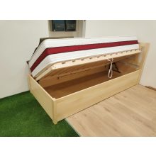 Rúna - bükk ágykeret ágyneműtartóval 100x190 cm