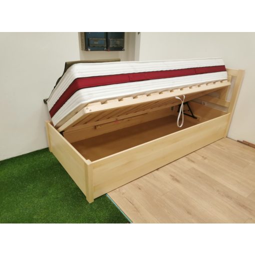 Rúna - bükk ágykeret ágyneműtartóval 100x190 cm