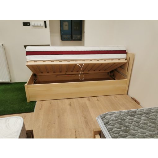 Rúna - bükk ágykeret ágyneműtartóval 100x190 cm